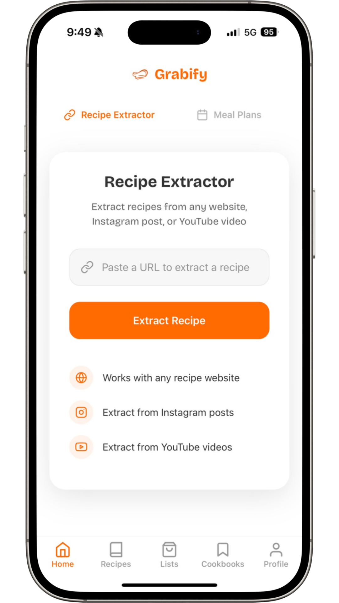 Recipe Extractor App Screenshot